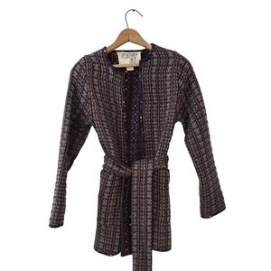 Ace & Jig Patterned Cotton‎ Belted Jacket - Size XS